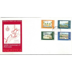 Mauritius 1985, Architektura, 250 lat Port Louis. FDC