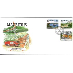 Mauritius 1995, Widoki, flora, pożar, straż pożarna. FDC