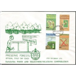 Tanzania 1979, Pożar, wypalanie, leśnictwo. FDC