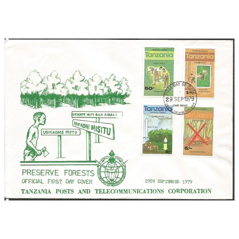 Tanzania 1979, Pożar, wypalanie, leśnictwo. FDC