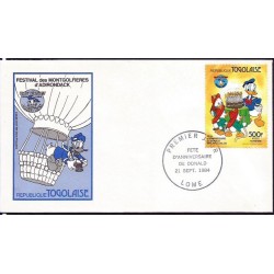 Togo 1984, Disney, straż pożarna. FDC