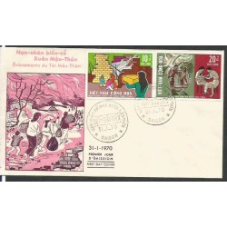 Wietnam 1970, Wojna, pożar. FDC