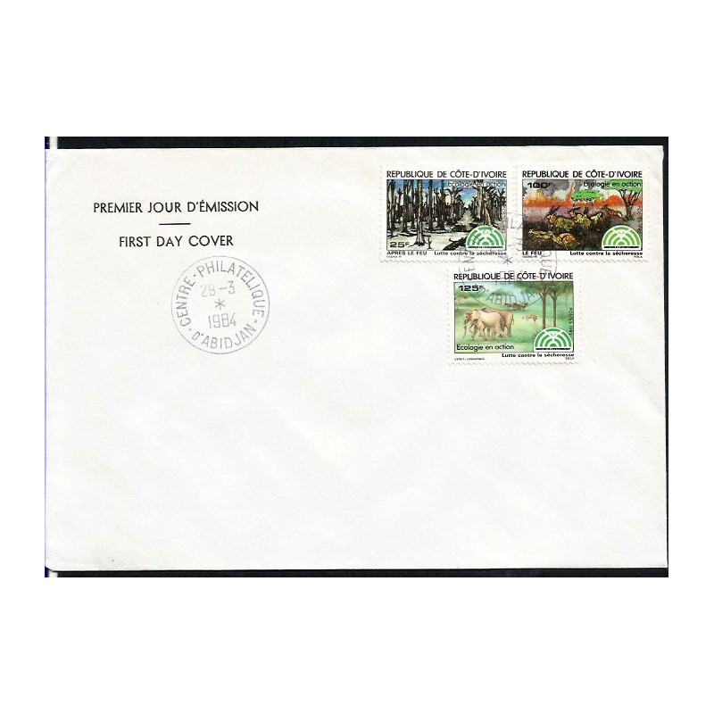 Wybrzeże Kości Słoniowej 1984, Pożar, fauna. FDC