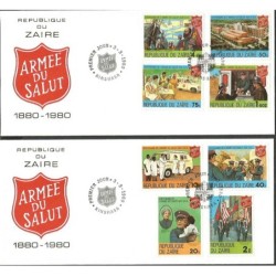 Zair 1980, Armia Zbawienia, pogotowie, straż pożarna, muzyka. 2 FDC