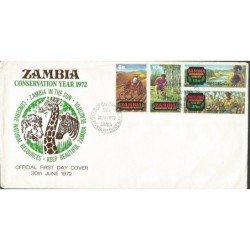Zambia 1972, Rolnictwo, ochrona przyrody, pożar. FDC