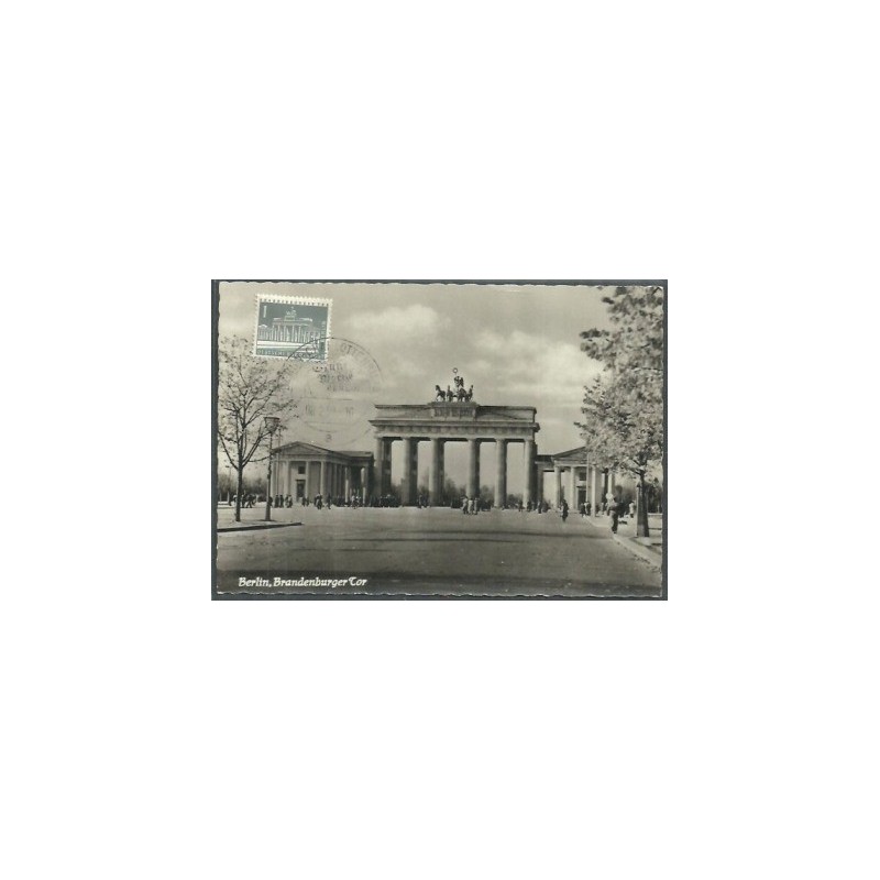 Niemcy 1959, Brama Brandenburska, architektura. Karta maksimum