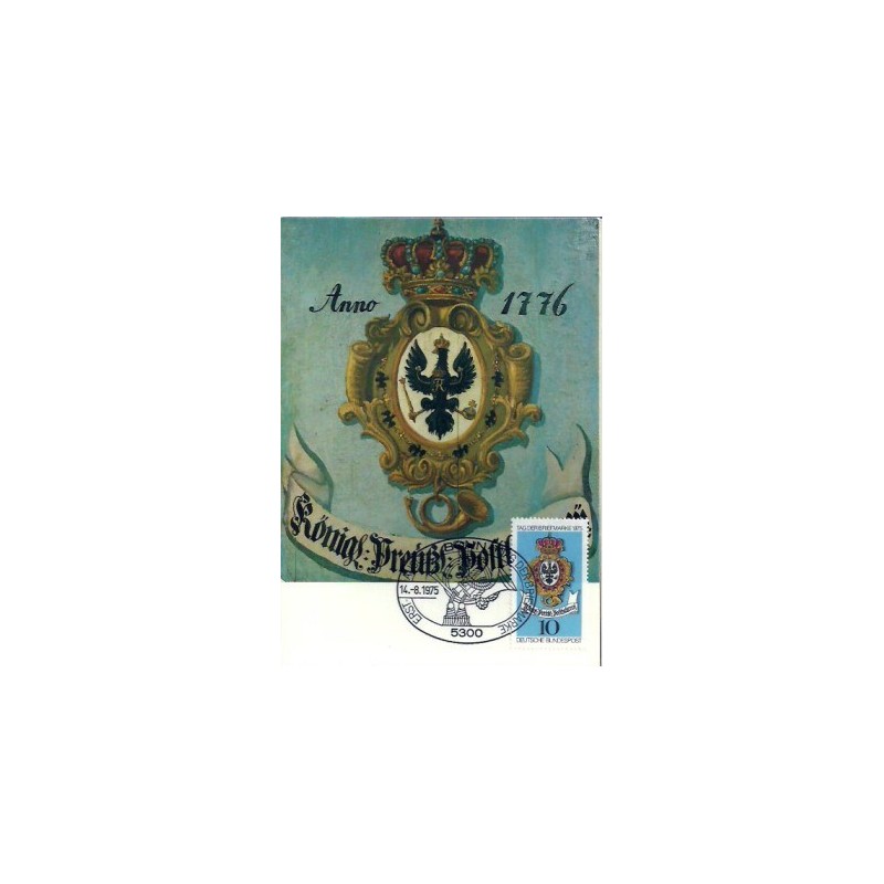 Niemcy 1975, Dzień znaczka, szyld pocztowy. Karta maksimum