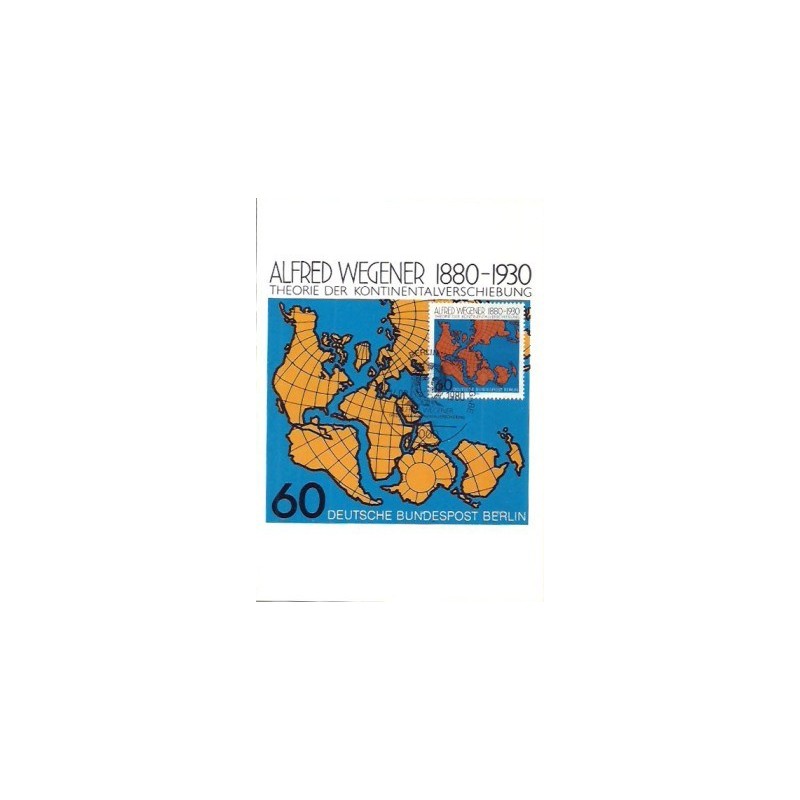 Niemcy 1980, A. Wegener, geologia. Karta maksimum