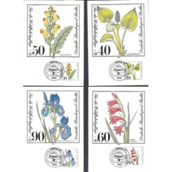 Niemcy 1981, Flora, kwiaty. 4 karty maksimum
