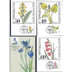 Niemcy 1981, Flora, kwiaty. 4 karty maksimum