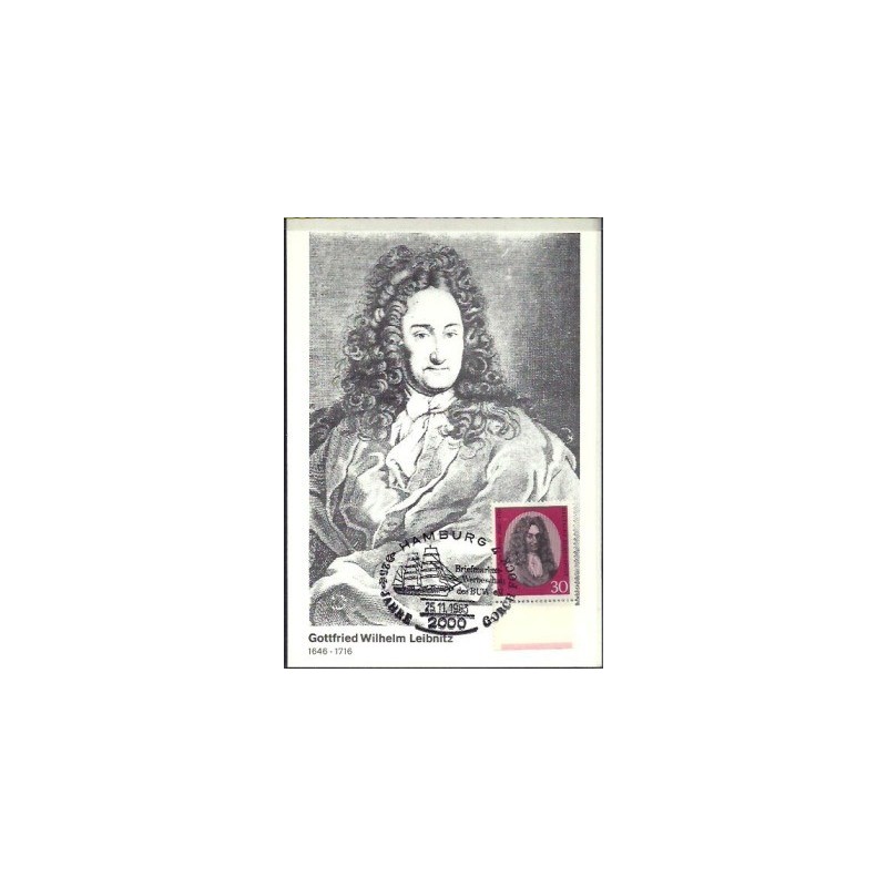 Niemcy 1983, G. W. Leibnitz, statek. Karta maksimum