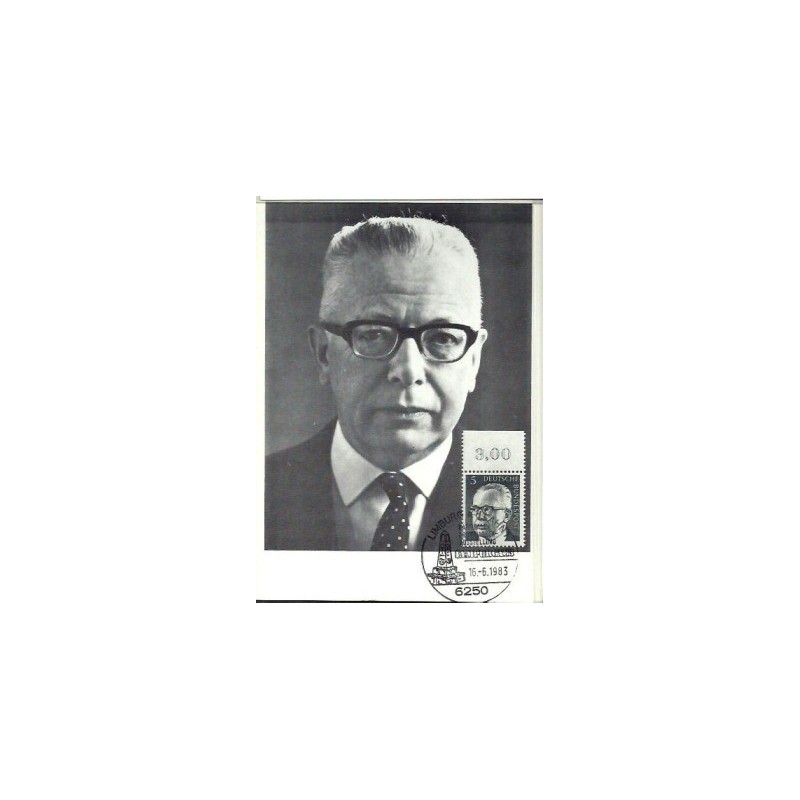 Niemcy 1983, Prezydent G. Heinemann. Karta maksimum