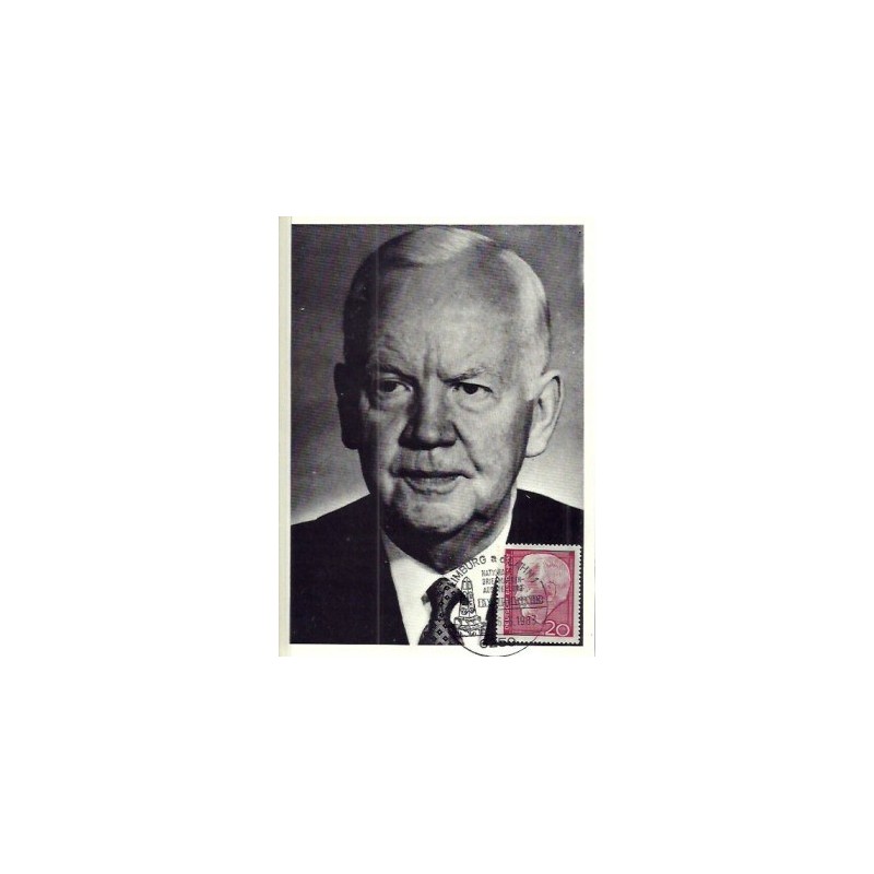 Niemcy 1983, Prezydent H. Lubke. Karta maksimum