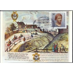 Niemcy 1984, Kolej, rycina, poczta. Karta maksimum