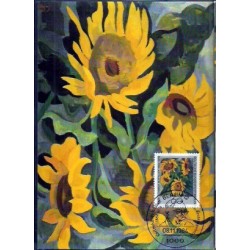 Niemcy 1984, Malarstwo, K. Schmidt-Rottluff, kwiaty. Karta maksimum