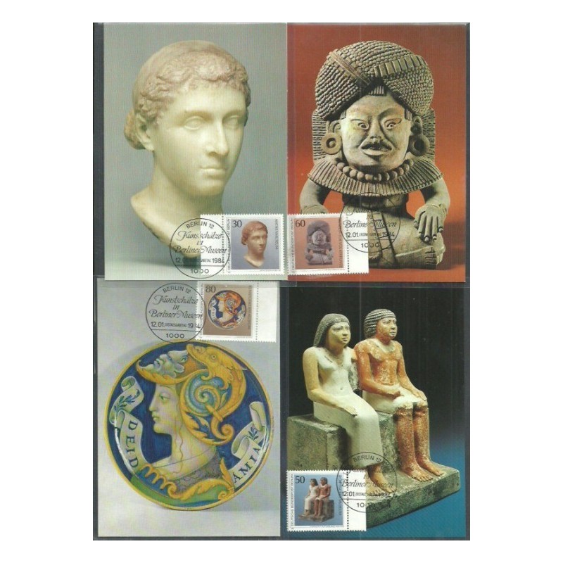 Niemcy 1984, Muzeum, sztuka, zabytki. 4 karty maksimum