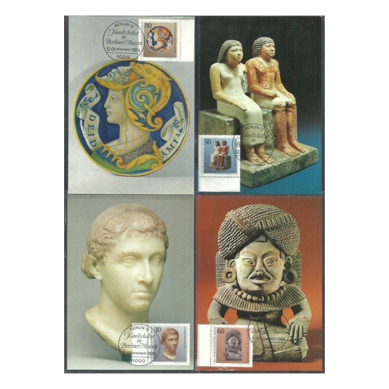 Niemcy 1984, Muzeum, sztuka, zabytki. 4 karty maksimum