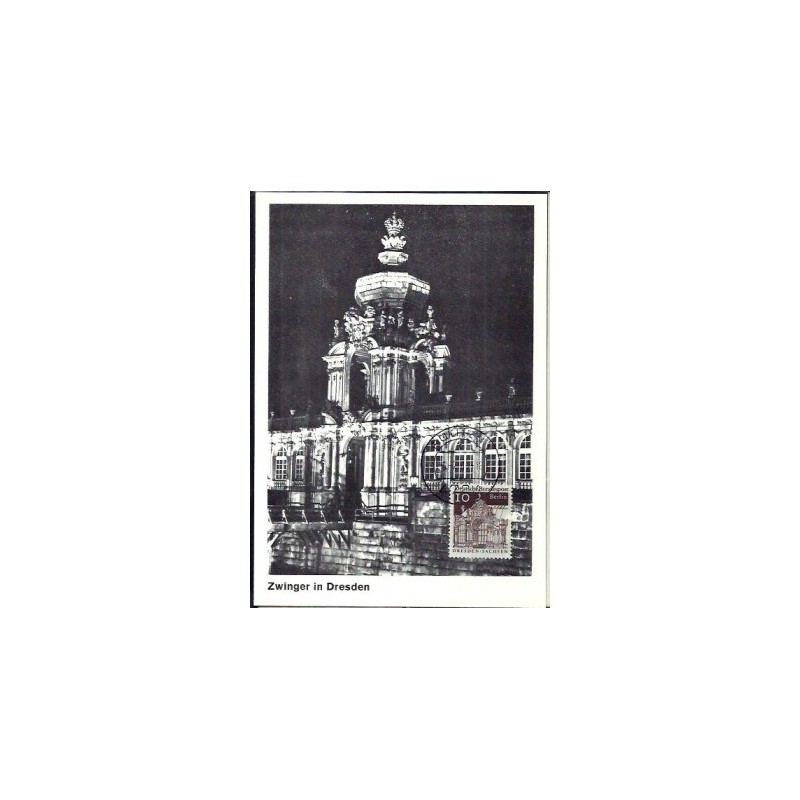 Niemcy 1984, Pałac Zwinger, Drezno. Karta maksimum