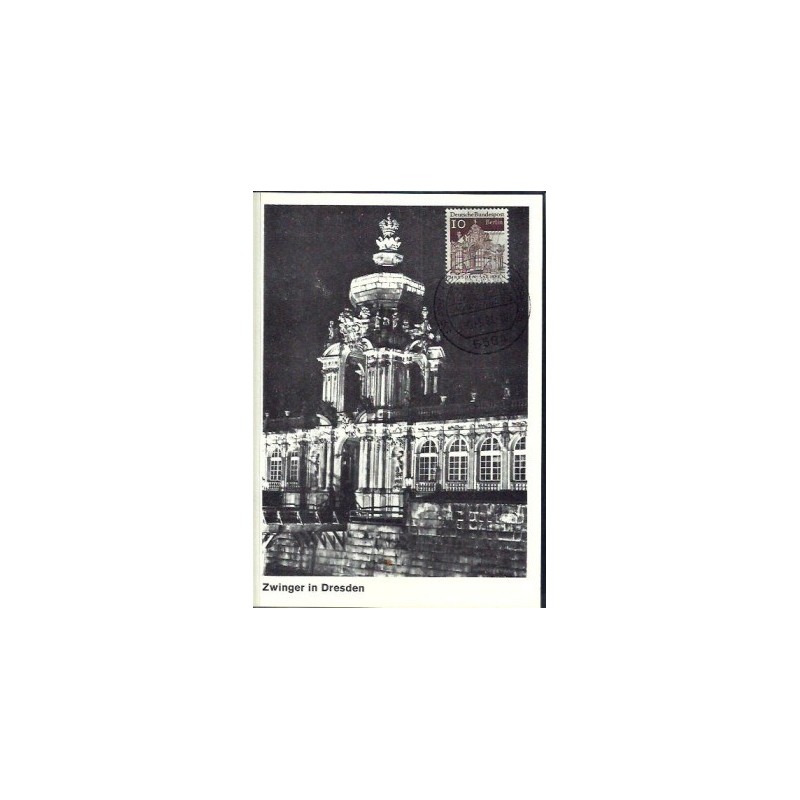 Niemcy 1984, Pałac Zwinger, Drezno. Karta maksimum