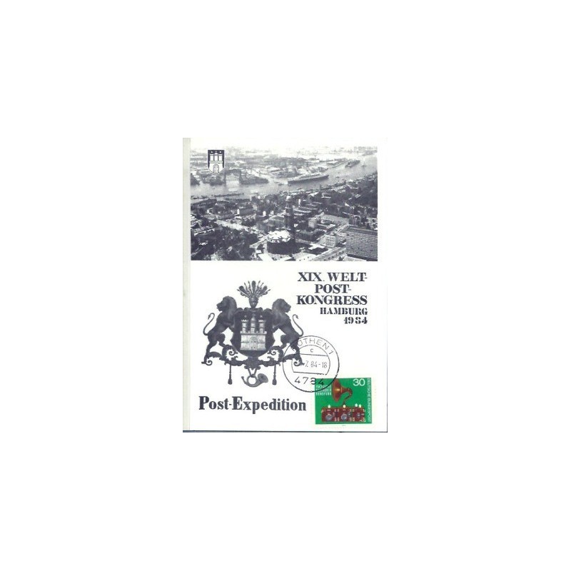 Niemcy 1984, Światowy Kongres pocztowy, poczta. Karta maksimum