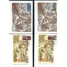Niemcy 1985, Flora, kwiaty, fauna, owady, ślimak. 4 karty maksimum