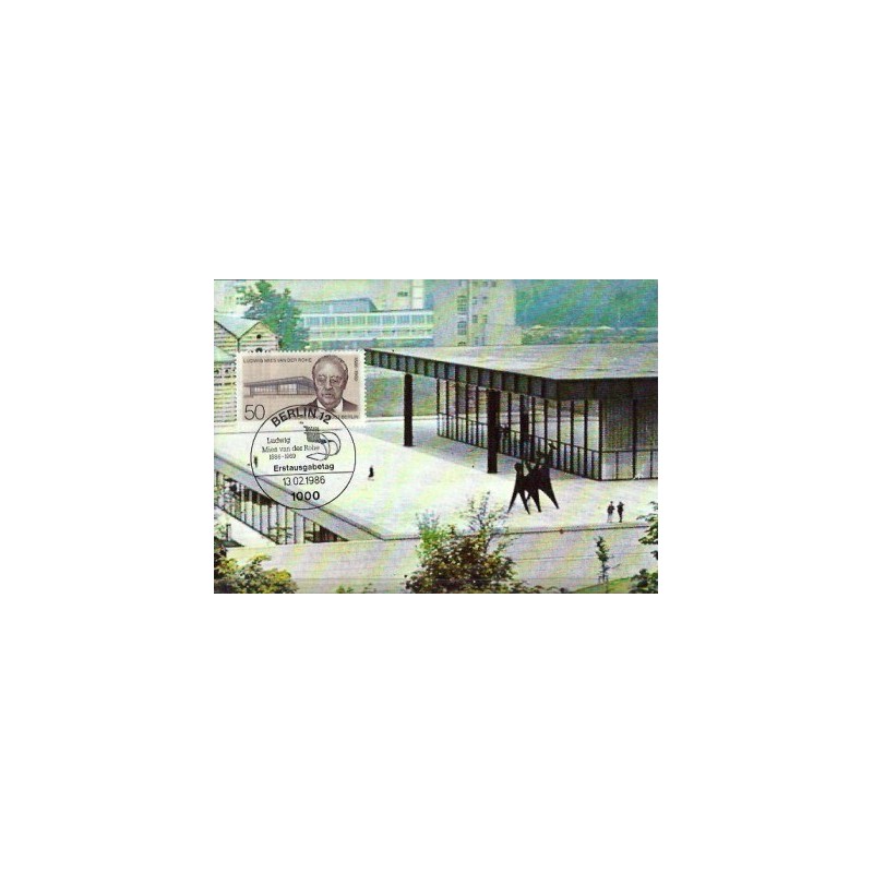 Niemcy 1986, Architektura, L. M. van der Rohe. Karta maksimum