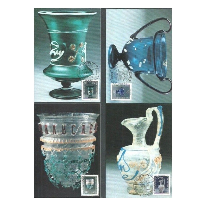 Niemcy 1986, Szkło i wyroby ceramiczne. 4 karty maksimum