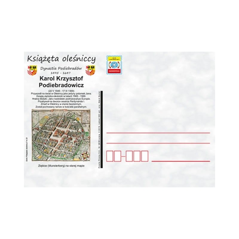 Kartka Wrocław 2014, Książę Karol Krzysztof Oleśnica Ziębice