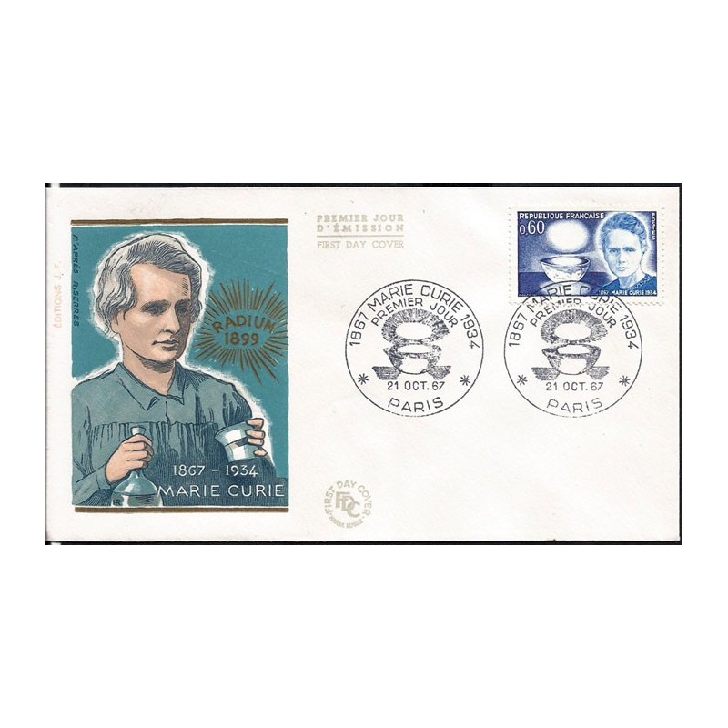Francja 1967, M. Curie, Nobel. FDC