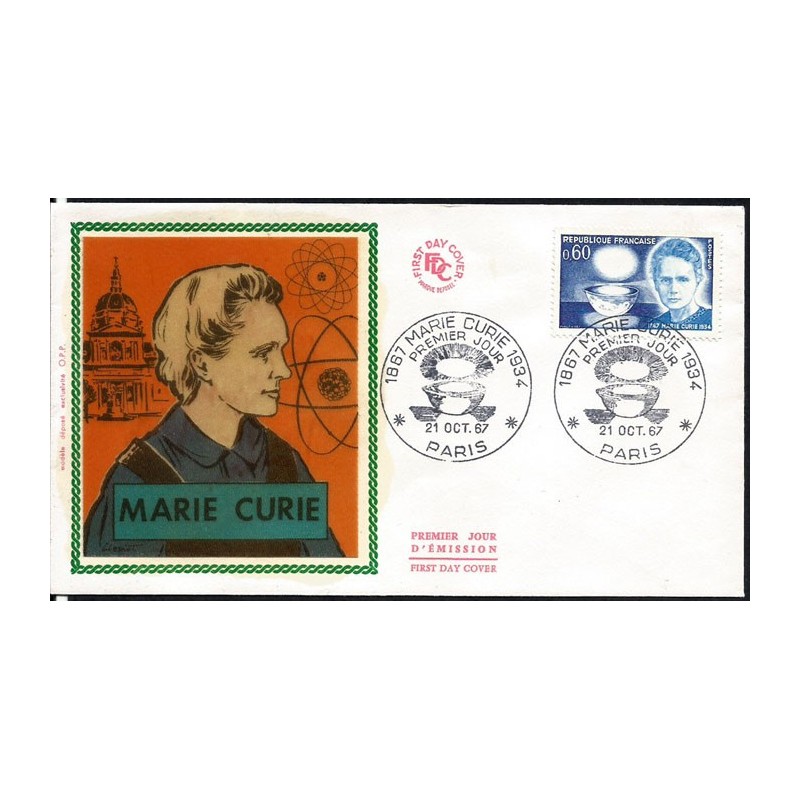 Francja 1967, M. Curie, Nobel. FDC
