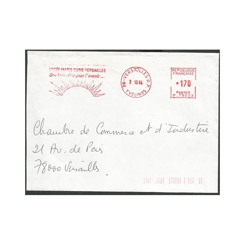 Francja 1984, M. Curie, Nobel. Frankatura mechaniczna