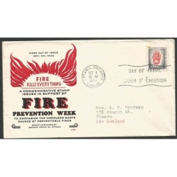 Kanada 1956, Pożar, pożarnictwo, straż pożarna. FDC