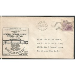 USA 1933, K. Pułaski, most. Koperta, New Jersey