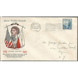 USA 1933, Tadeusz Kościuszko. FDC
