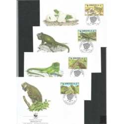 Anguilla 1997, WWF: iguana. FDC