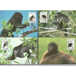 Belize 1997, WWF: małpa. Karty maksimum