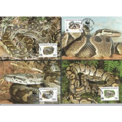 Benin 1999, WWF: wąż. Karty maksimum