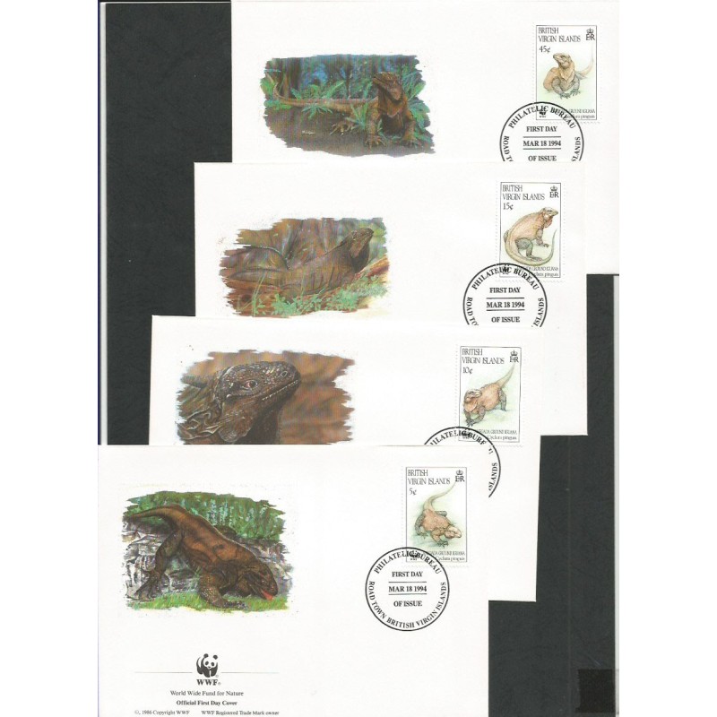 Br. W. Dziewicze 1994, WWF: iguana. FDC