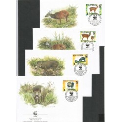 Filipiny 1997, WWF: świnia wisajska. FDC