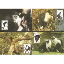 Ghana 1994, WWF: małpy. Karty maksimum