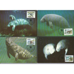 Gujana 1993, WWF: ssak manat. Karty maksimum