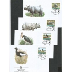 Nepal 2001, WWF: ptak hubarka. FDC
