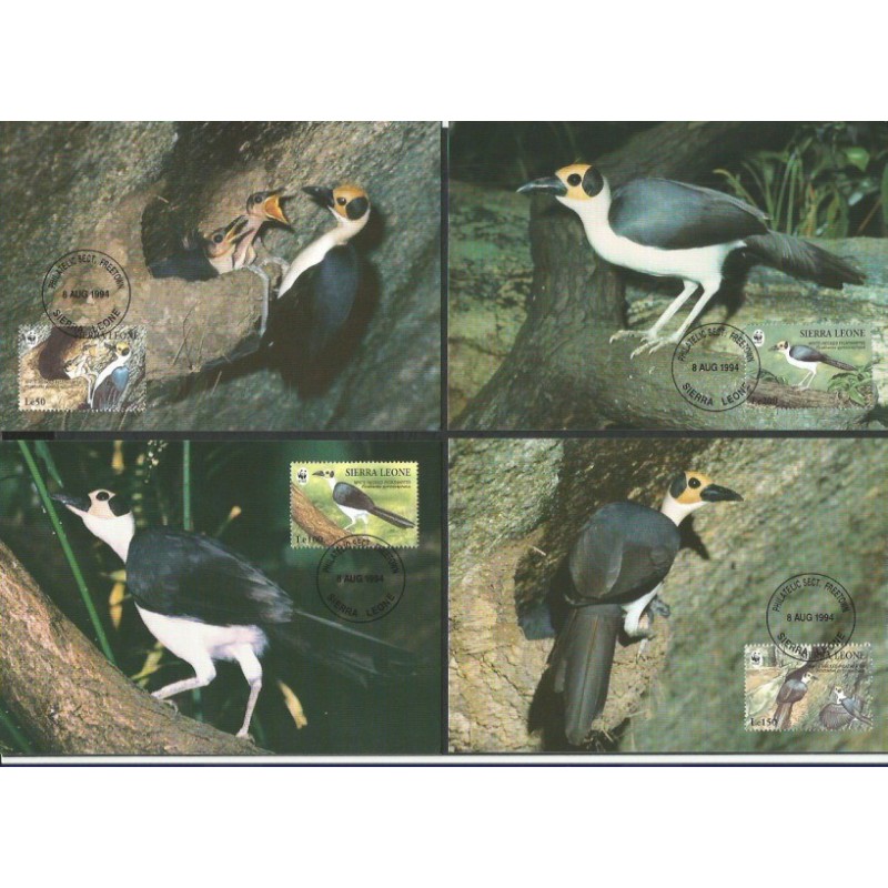 Sierra Leone 1994, WWF: ptaki. Karty maksimum