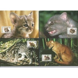Surinam 1995, WWF: kot ocelot. Karty maksimum
