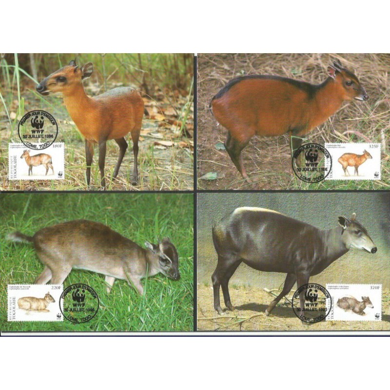 Togo 1996, WWF: antylopa dujker.Karty maksimum