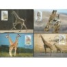 Uganda 1997, WWF: żyrafa. Karty maksimum