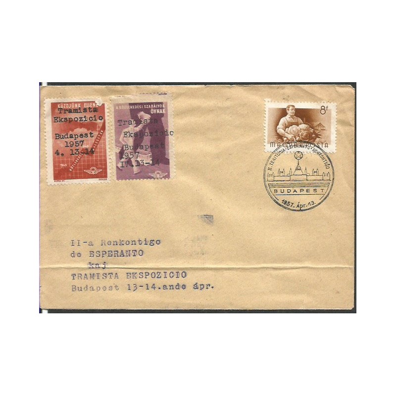 Węgry 1957, Esperanto. Datownik