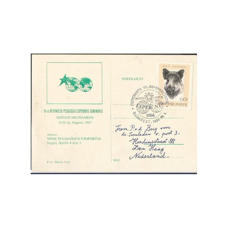 Węgry 1966, Esperanto. Datownik