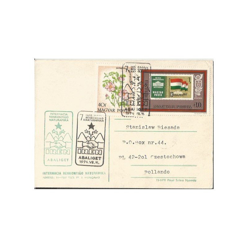 Węgry 1974, Esperanto. Datownik
