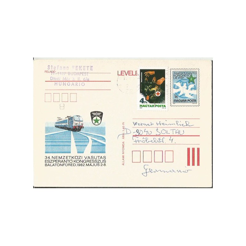 Węgry 1982, Esperanto. Datownik